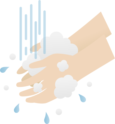 ステロイド外用剤（塗り薬）を使用する前後には、必ずきれいに手を洗いましょう。